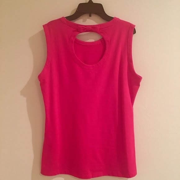 NWOT Kate Spade Pink Keyhole Tank Top - Picture 4 of 5